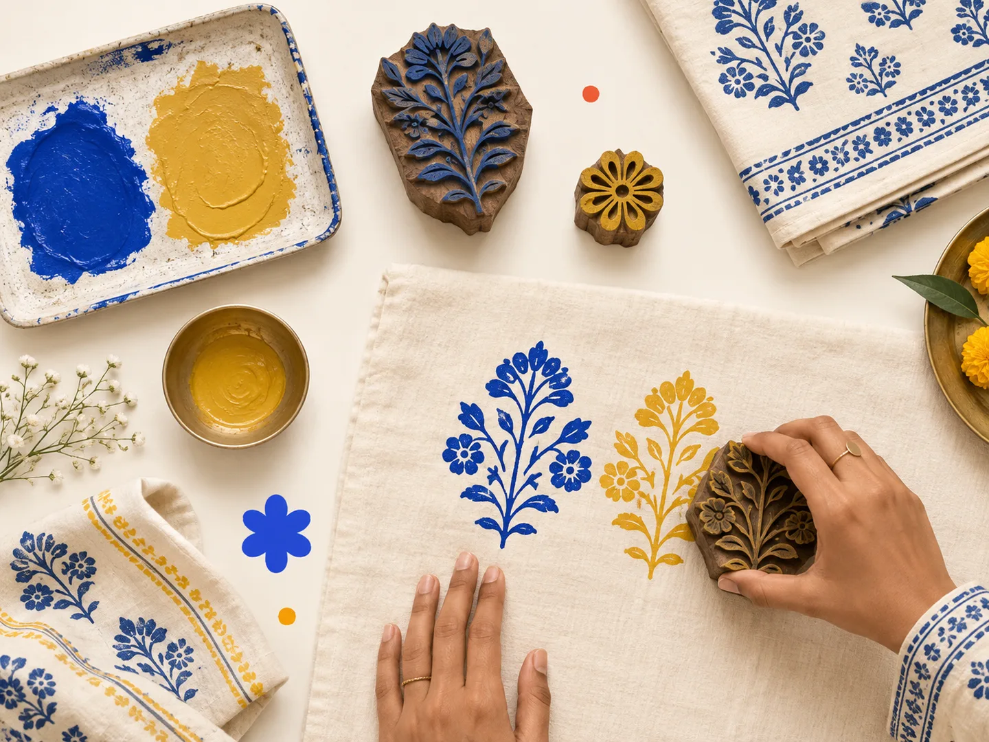 AI-generated inspiration for block printing